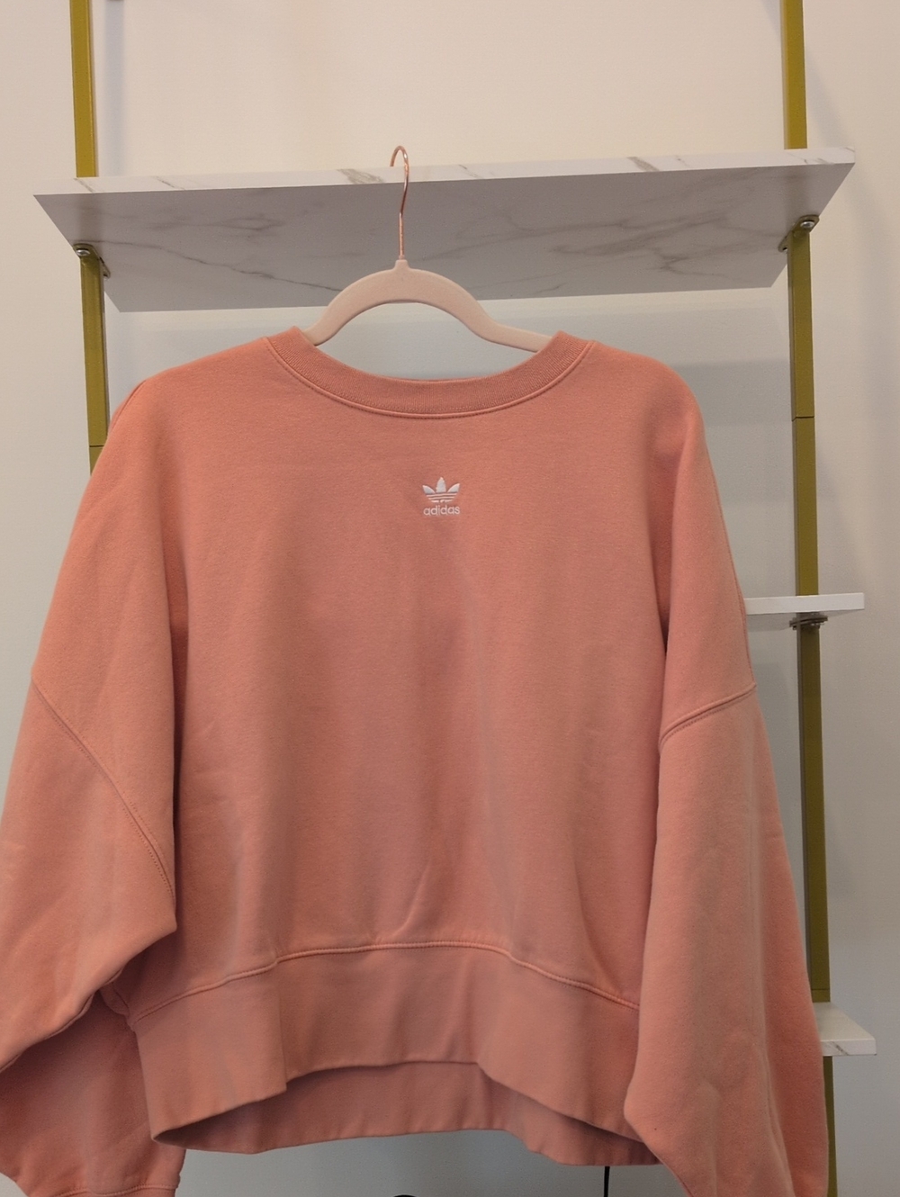 adidas Women's Crewneck Pullover With Dolman Sleeves. High Low.